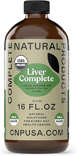 Complete Natural Products Liver Complete - Botella de vidrio de 16 onzas, limpieza y desintoxicación del hígado