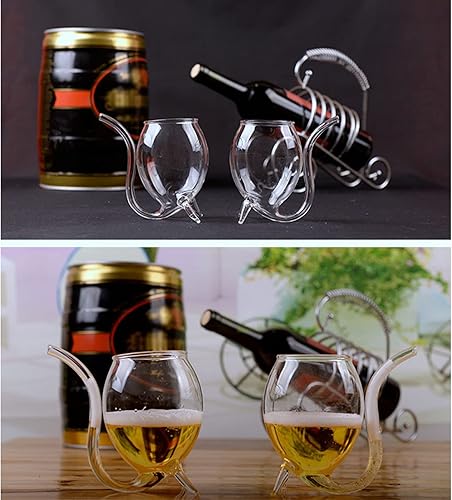Miniatura 6 de SMLJFO Vampire - Juego de 2 copas de vino de cóctel de 10 onzas con tubo para beber y popote para jugo de champán, hogar, fiesta, club, cristalería,