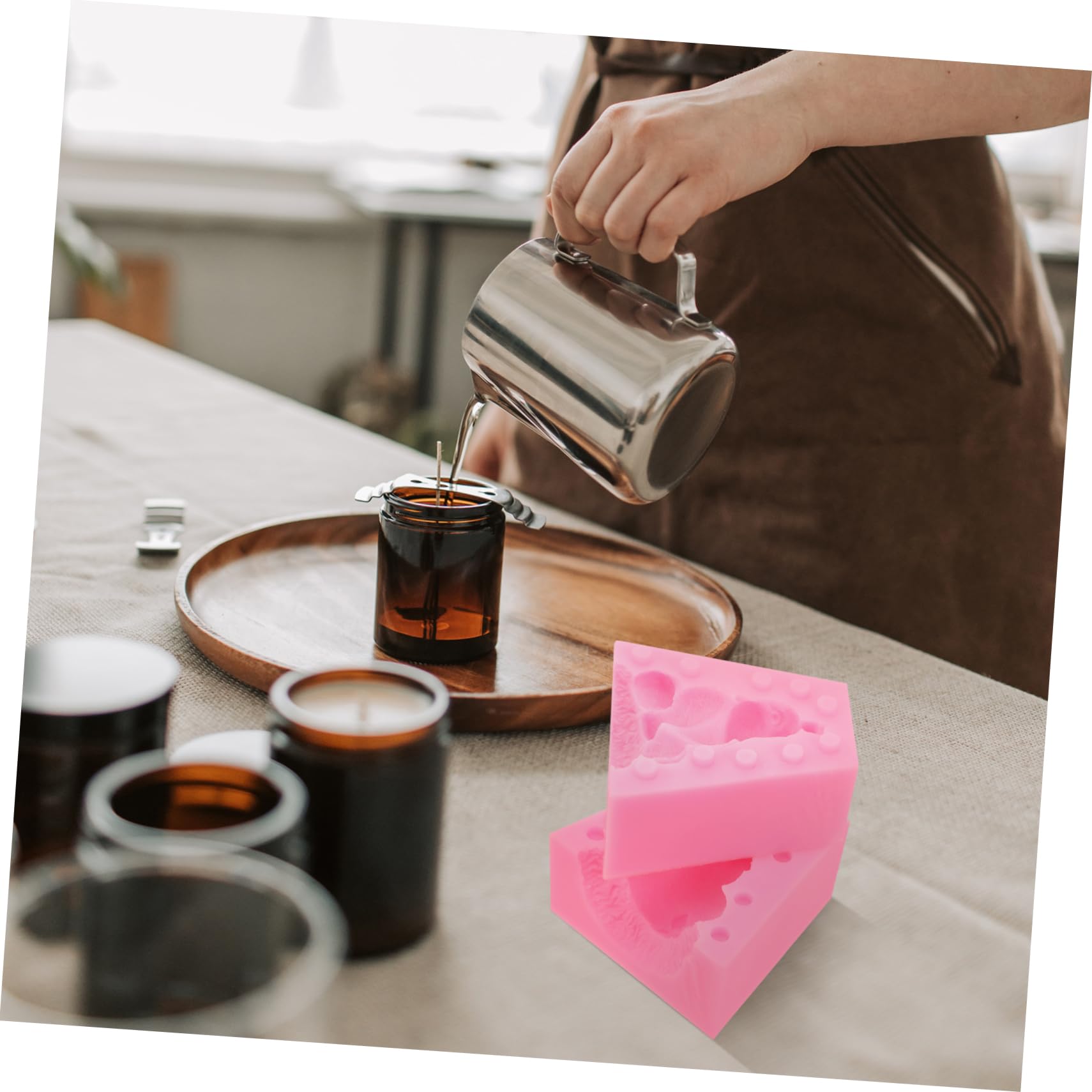 TEHAUX 5 Ensembles Moule Éléphant Fonderie pour Moule De Moulage D'éléphant Artisanat Mignon Moule Fondant Moule À Modeler Éléphant Rose Gel De Silice 2 Pièces * 5