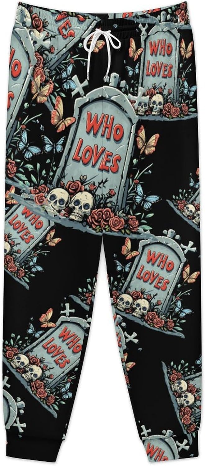 Horror Lover Day of The Dead Men's Pants Athletic Workout Sweatpants Jogger Casual Pant for Sports Home