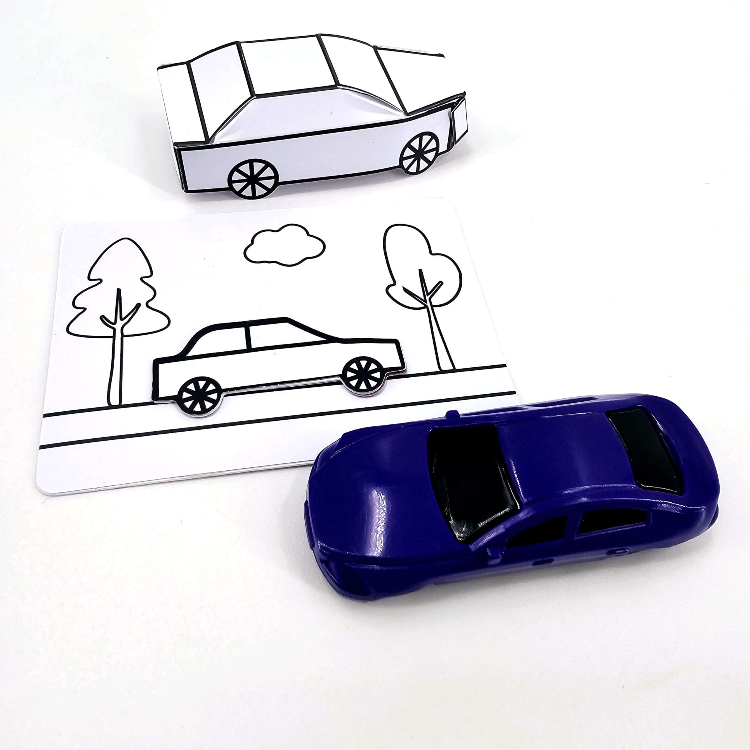 Sumrica Magic Appearing Car (1 Set) magic trics Draw a car into reality Transform Your Card Magic with the 3D Car Illusion, Adult for Halloween