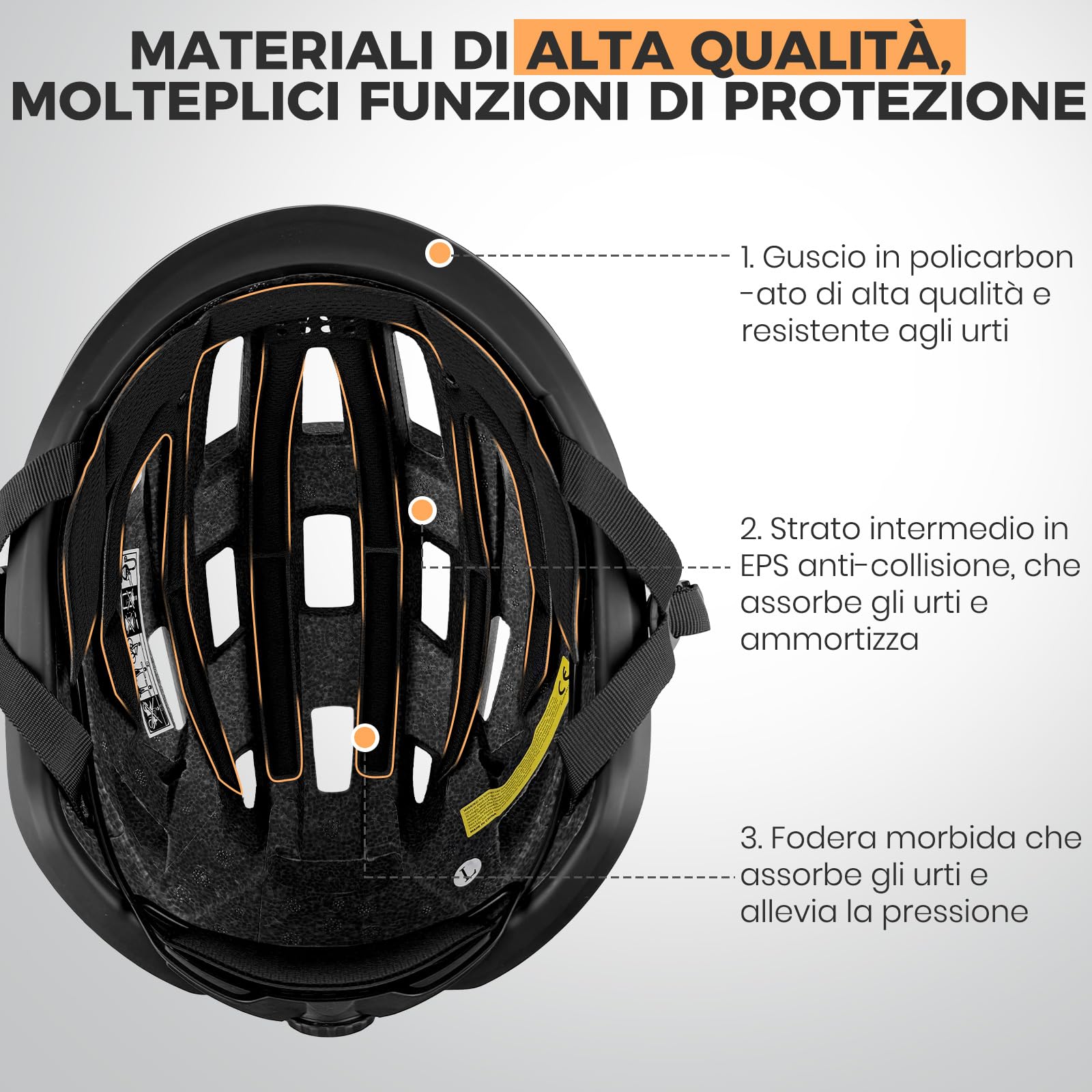 LeapBeast Caschetto Bici, Caschetto Monopattino Adulto, Casco Ben Ventilato e Regolabile,Casco per Bici con imbottitura rimovibile per Bicicletta, Ebike e Monopattino Elettrico