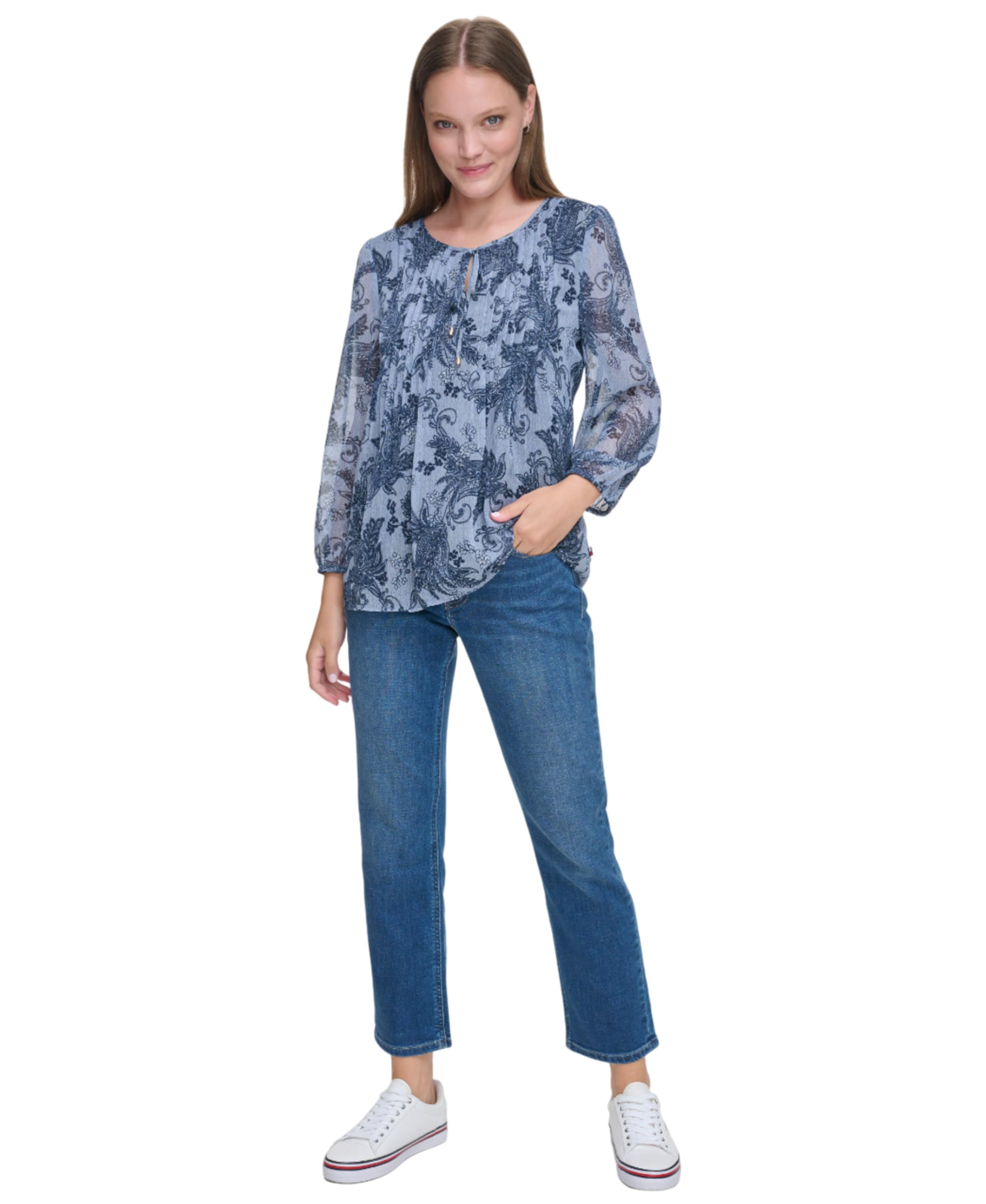 Tommy Hilfiger Women's Pintuck Blouse