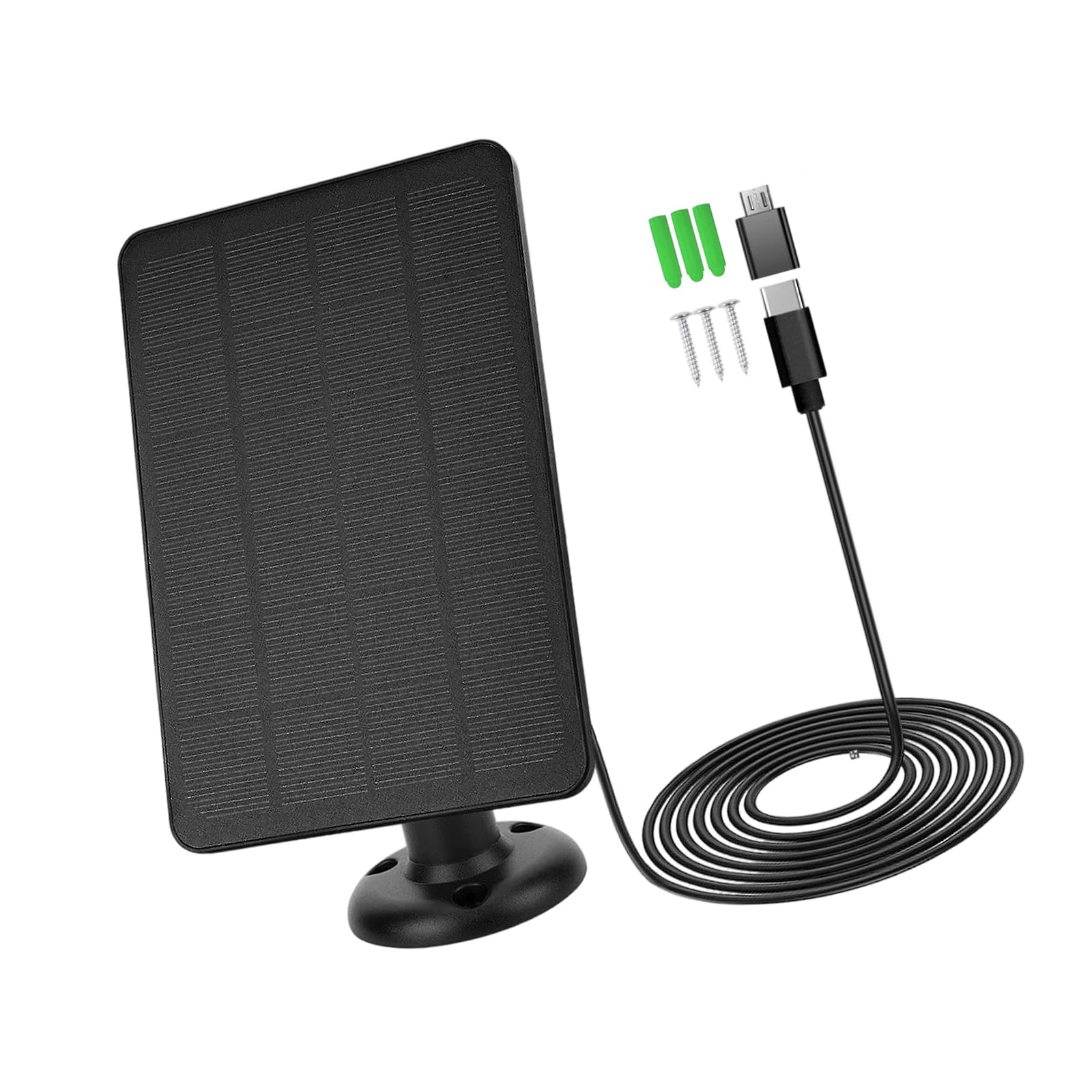 Efficient Solar Electrical Supply for Low Electricity Security Equipment Highlighting USB to Tiny USB Link and IP65 Security Device Device