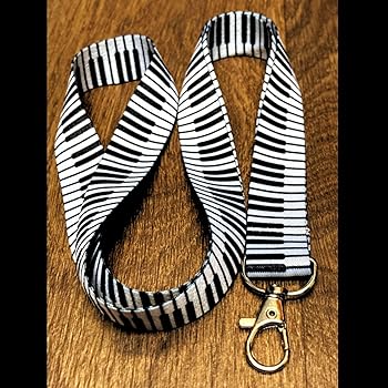 Amazon.com: Music Themed Lanyard Key Chain Id Badge Holder (Piano