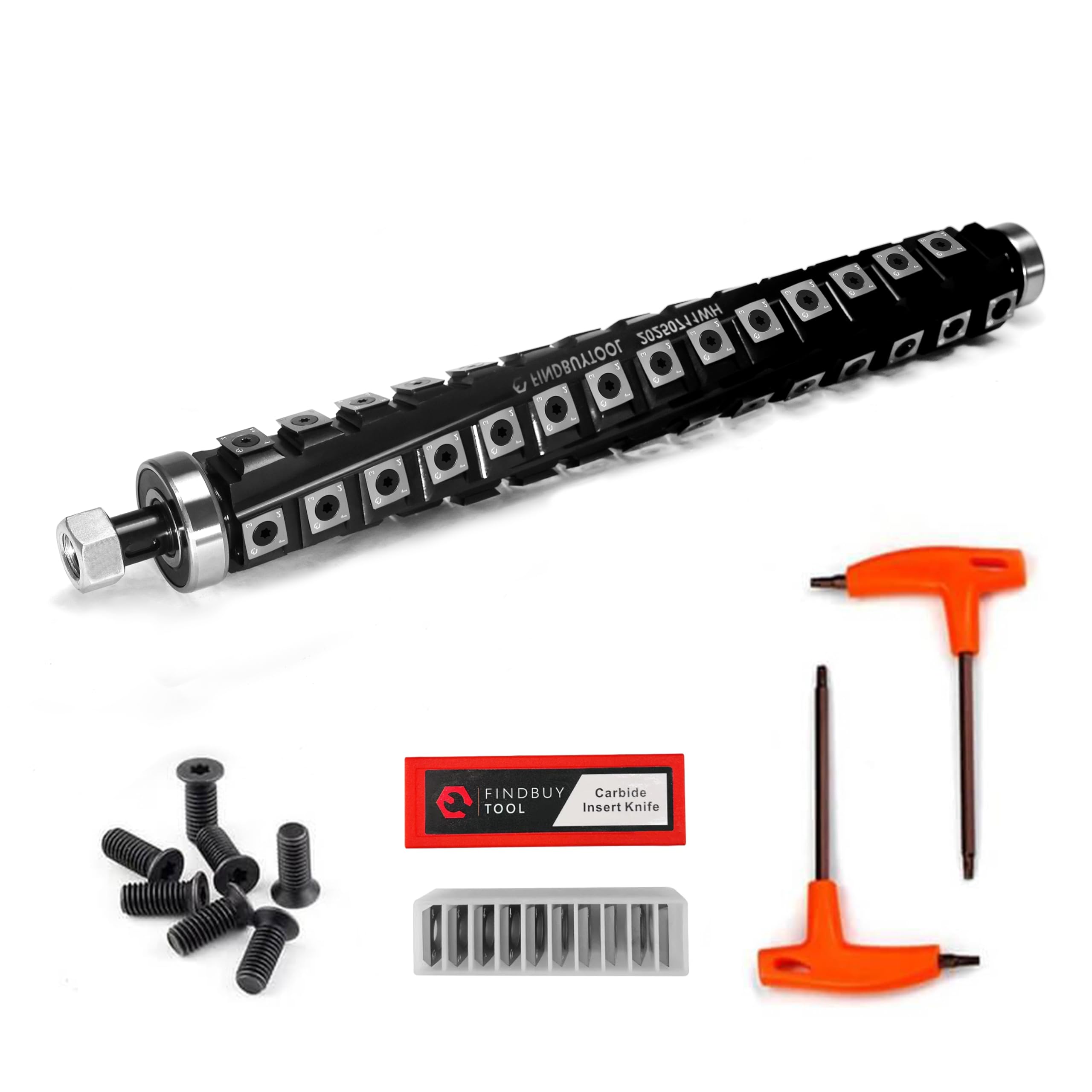 FINDBUYTOOL 13 Inch Helical Cutterhead for DeWalt Planer DW735 DW735X DW735-XE, 4 Rows for DeWalt Thickness Planer, Quiet & Efficient Upgrade Replacement Blade for DW735 Series Planer