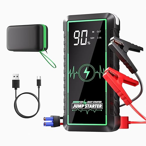 Arrancador de batería de coche de 12 V 3000 A, caja de arranque portátil de 12000 mAh, paquete de batería de arranque para motores de gasolina de