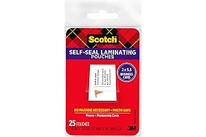 Versatile 4x6 Scotch Self Seal Laminating Pouches for Business Card Size Projects