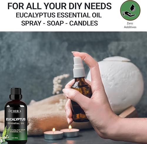 Miniatura 5 de Aceite esencial de eucalipto 100% puro para difusor, humidificador, senos nasales, frío y aromaterapia, aceite de eucalipto natural para piel,