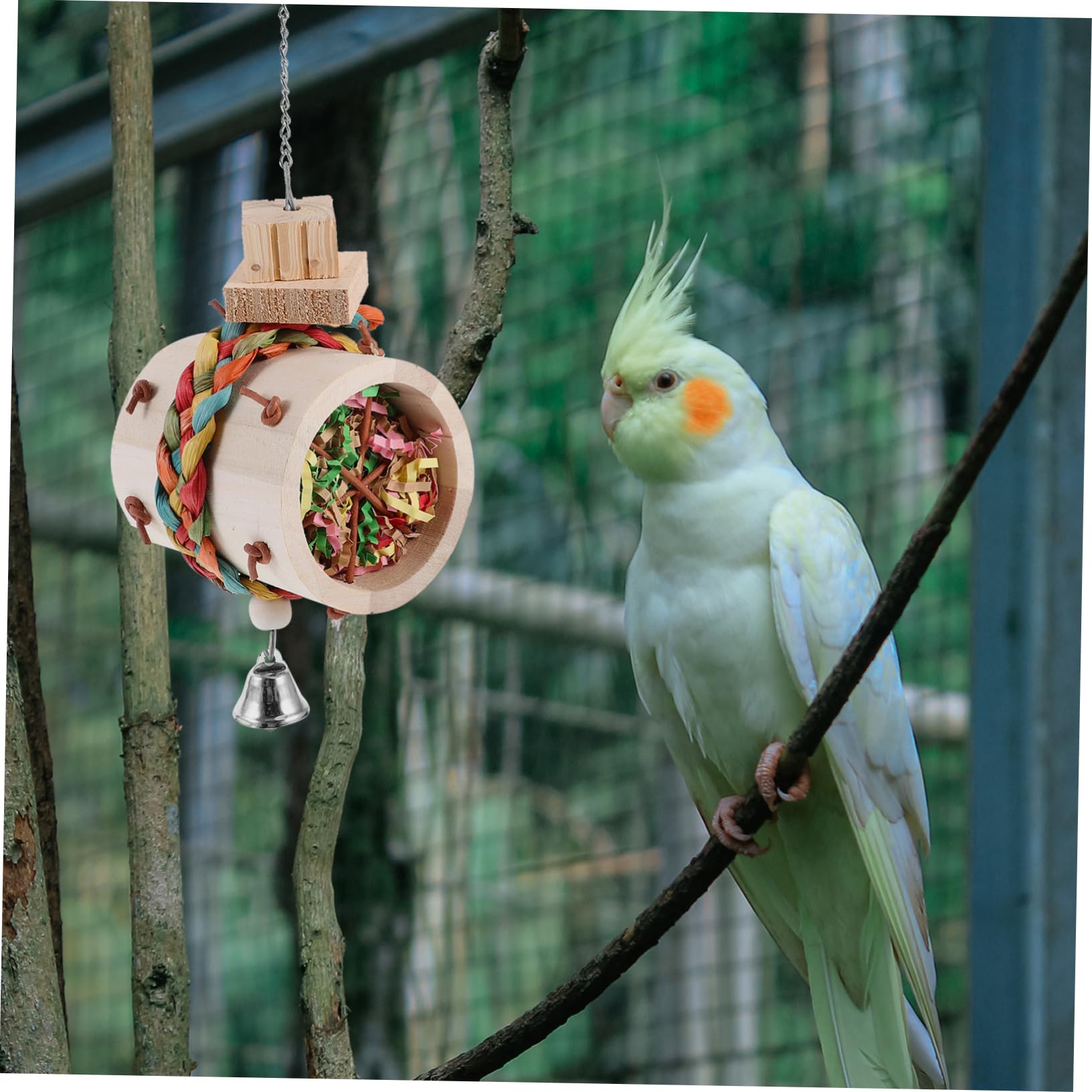 BESPORTBLE 3pièces Jouet à Manger pour Oiseaux Jouet De Formation pour Perroquets Tube à Mâcher Suspendu pour Oiseaux pour Éviter Ennui Stress