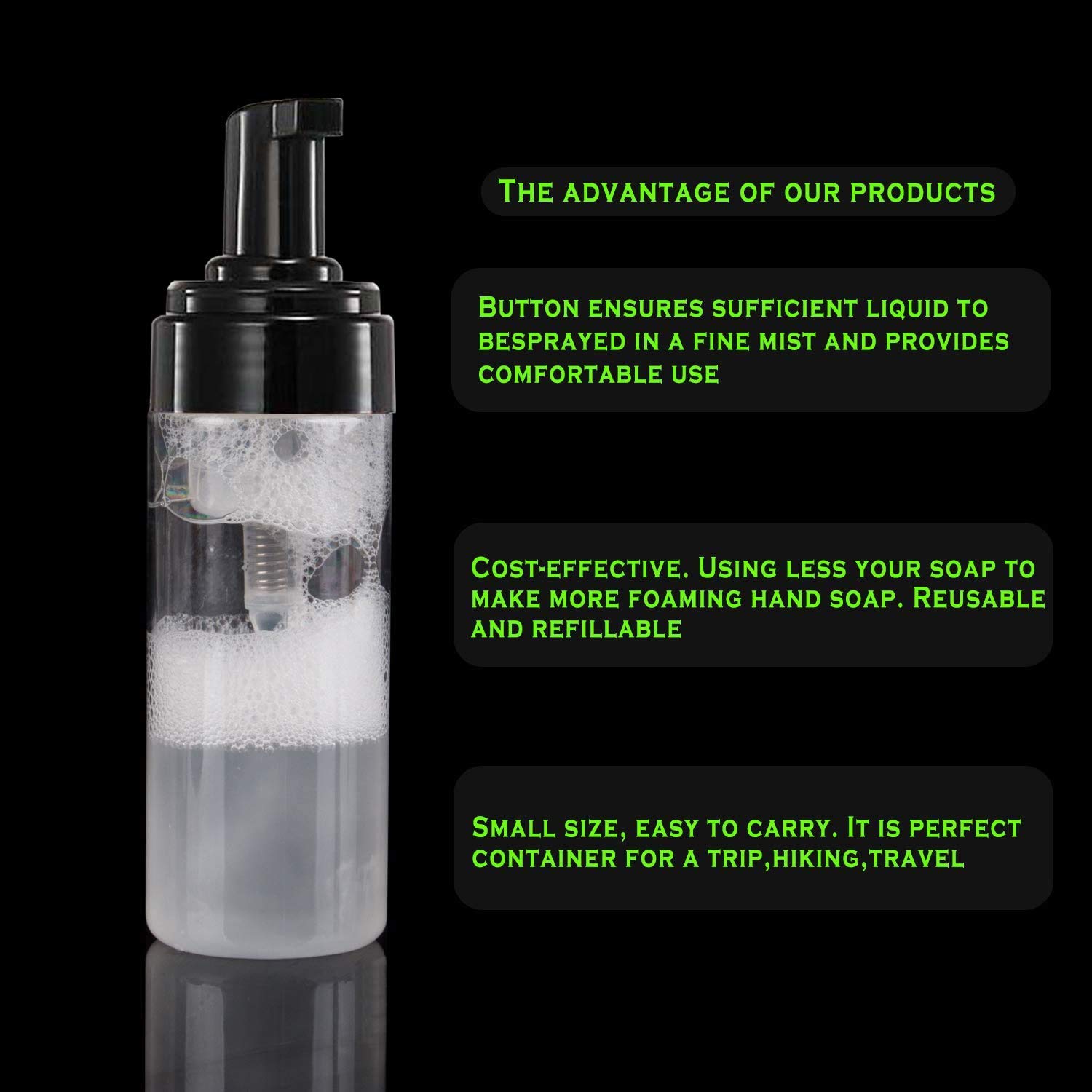 Breewell Imported Empty Transparent Pump Travel Wash Cosmetic Spray Bottle 180 ml | Set of 2 4