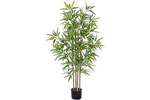 4ft Bamboo Artificial Tree: Lifelike Indoor Decor