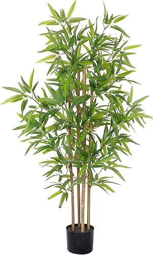 Árbol artificial de bambú de 4 pies, planta de bambú sintético, tecnología de tacto real, planta artificial con 4 troncos, ideal para decoración de disponible en Yaxa Guatemala