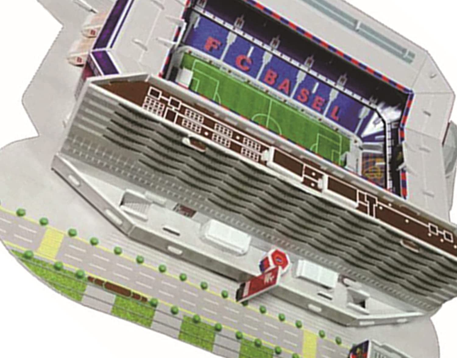 Puzzle 3D Model budynku stadionu piłkarskiego DIY Układanka Zabawka dla dorosłych i dzieci 66 sztuk