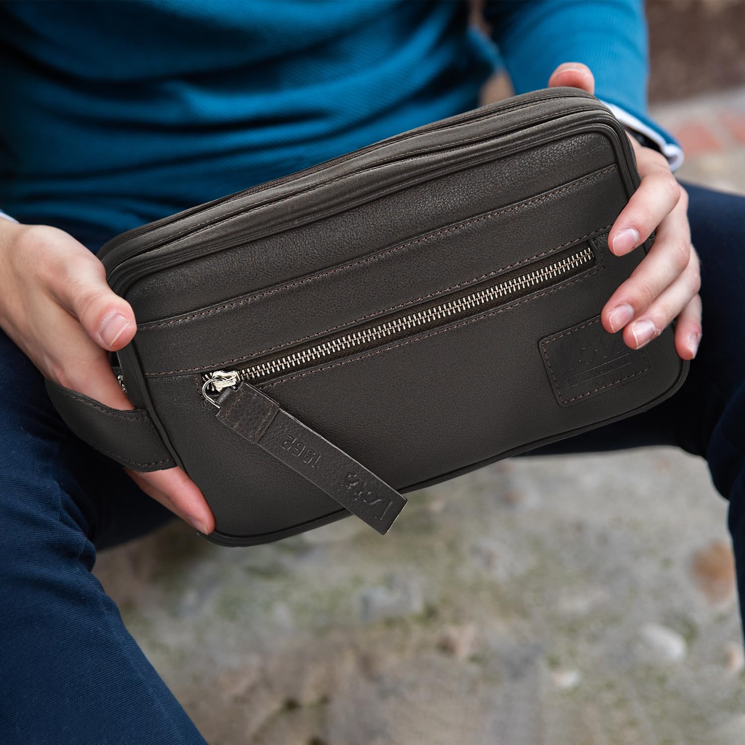 Beauty Case Uomo - Beauty Case da Viaggio in Impermeabile Materiale - Beaut