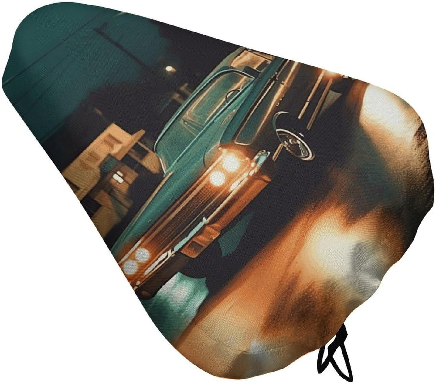 Soft Padded Running Car Bike Seat Cover, Waterproof Comfort Cushion for Men Women with Drawstring, Extra Wide Stationary Bike Seat Cushion Fit for Bicycle Mountain Exercise Road Bikes