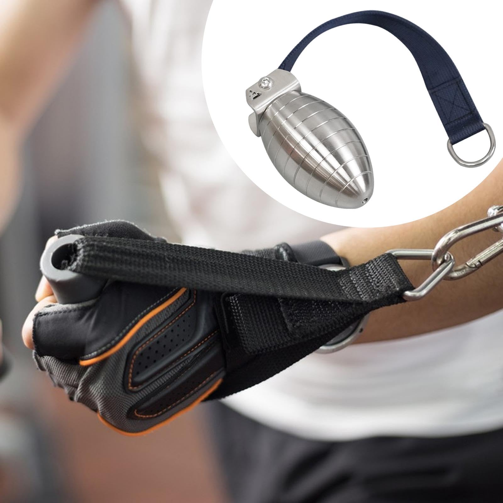 Allenamento Polso Con Palla Ellittica Acciaio | migliora presa e pronazione, portatile, uso domestico e palestra