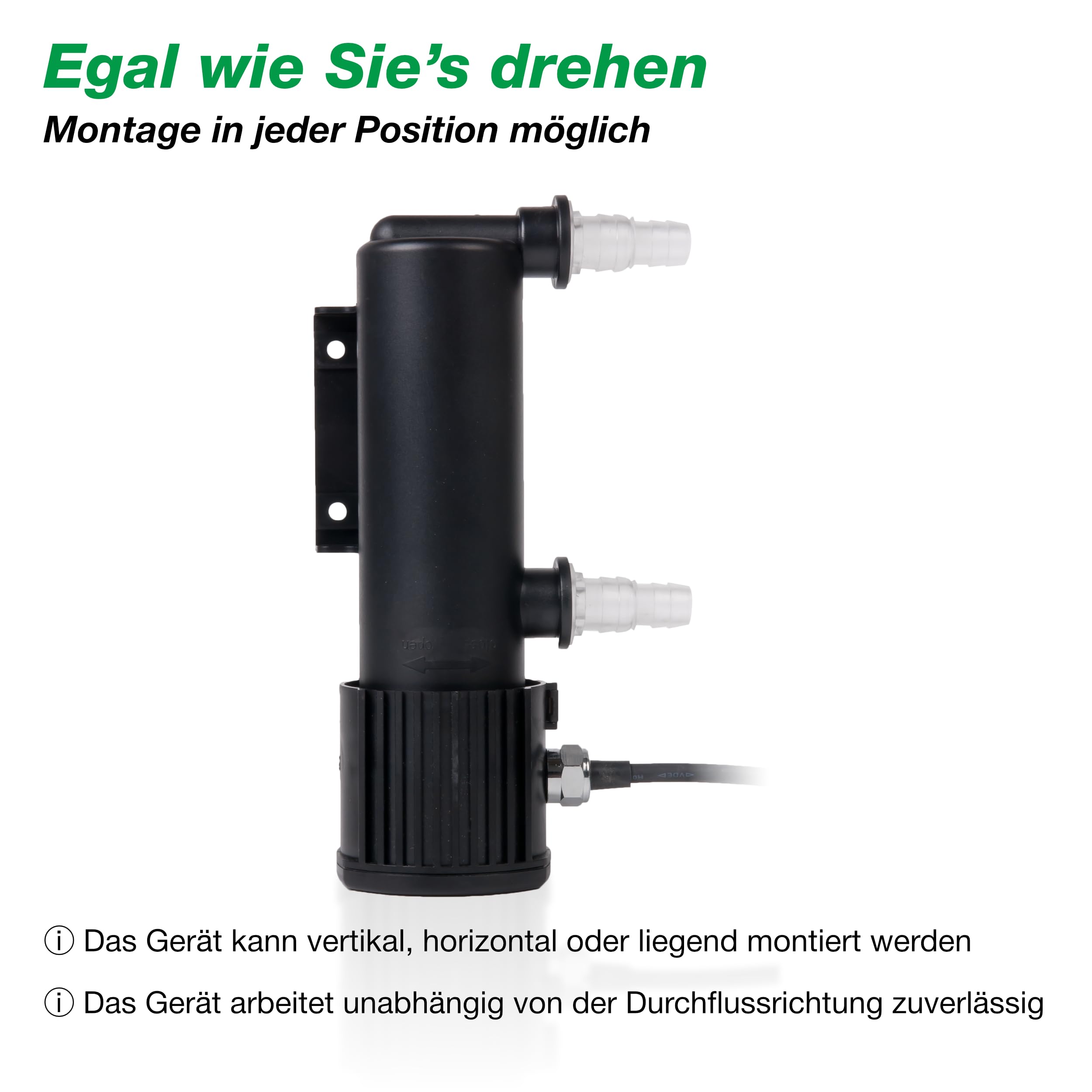 UVC Teichklärer | Desinfektion für klares Wasser im Teich | Wasserklärer ohne Chemie | UV-C Algenvernichter (7 Watt)