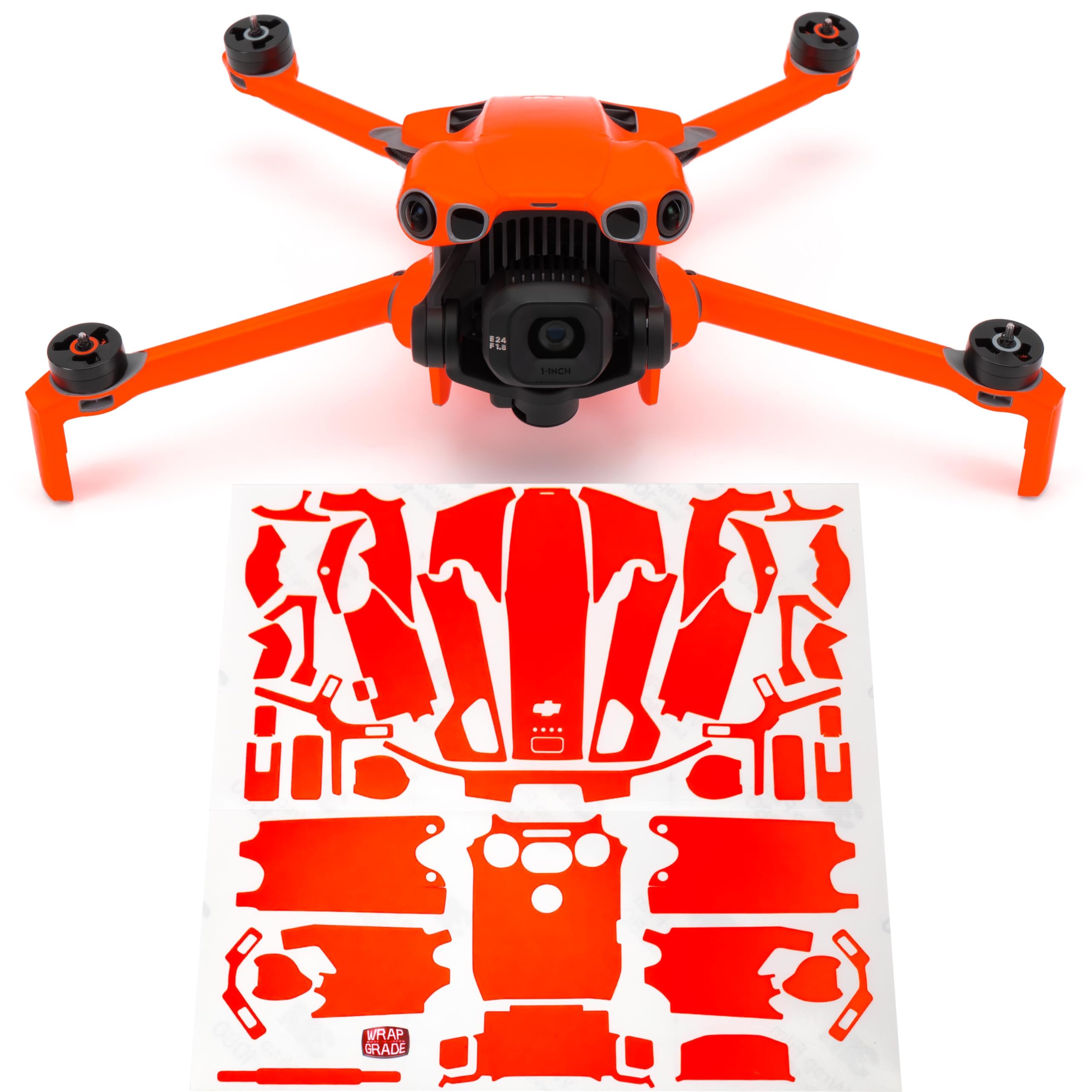 WRAPGRADE adesivi compatibili con DJI Mini 5 Pro (Neon Orange)
