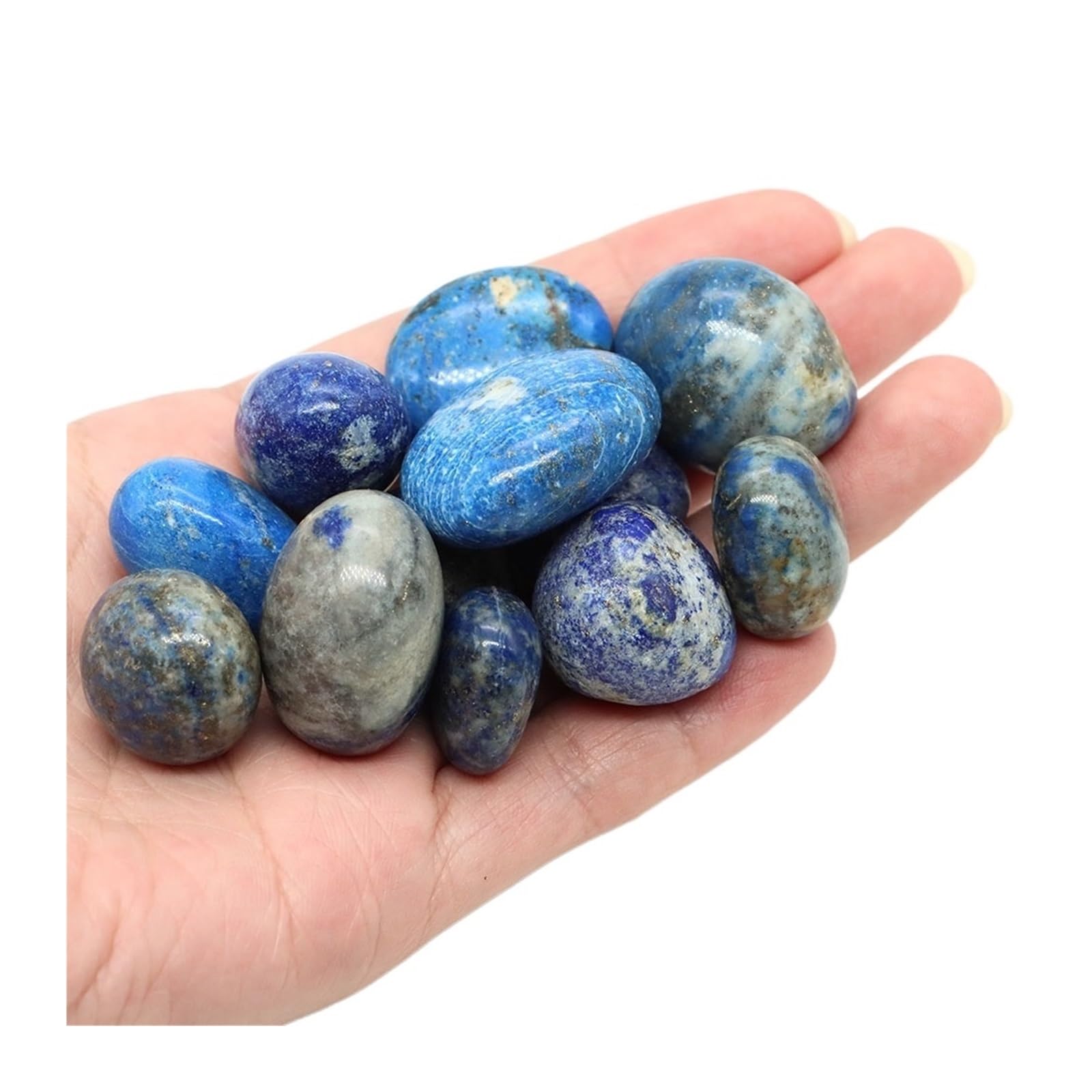 Substrato Naturale in Quarzo per acquari, Ghiaia for Acquario, Pietra di Luna, Pietra burattata, Multicolore, 10-40 mm(Color 21,100g)