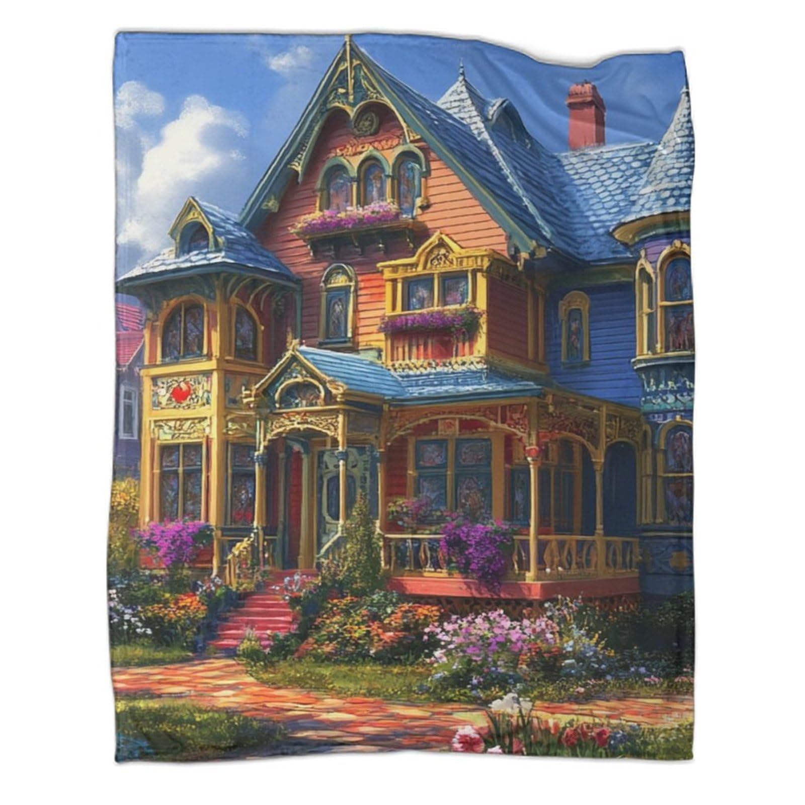 Couverture château super douce et chaude pour lit 150x200