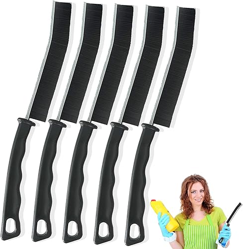 Bestylez Cepillo de limpieza de hendiduras, cerdas duras y delgadas, cepillo de brecha fina, cepillo multifunción para ranura de esquina muerta,