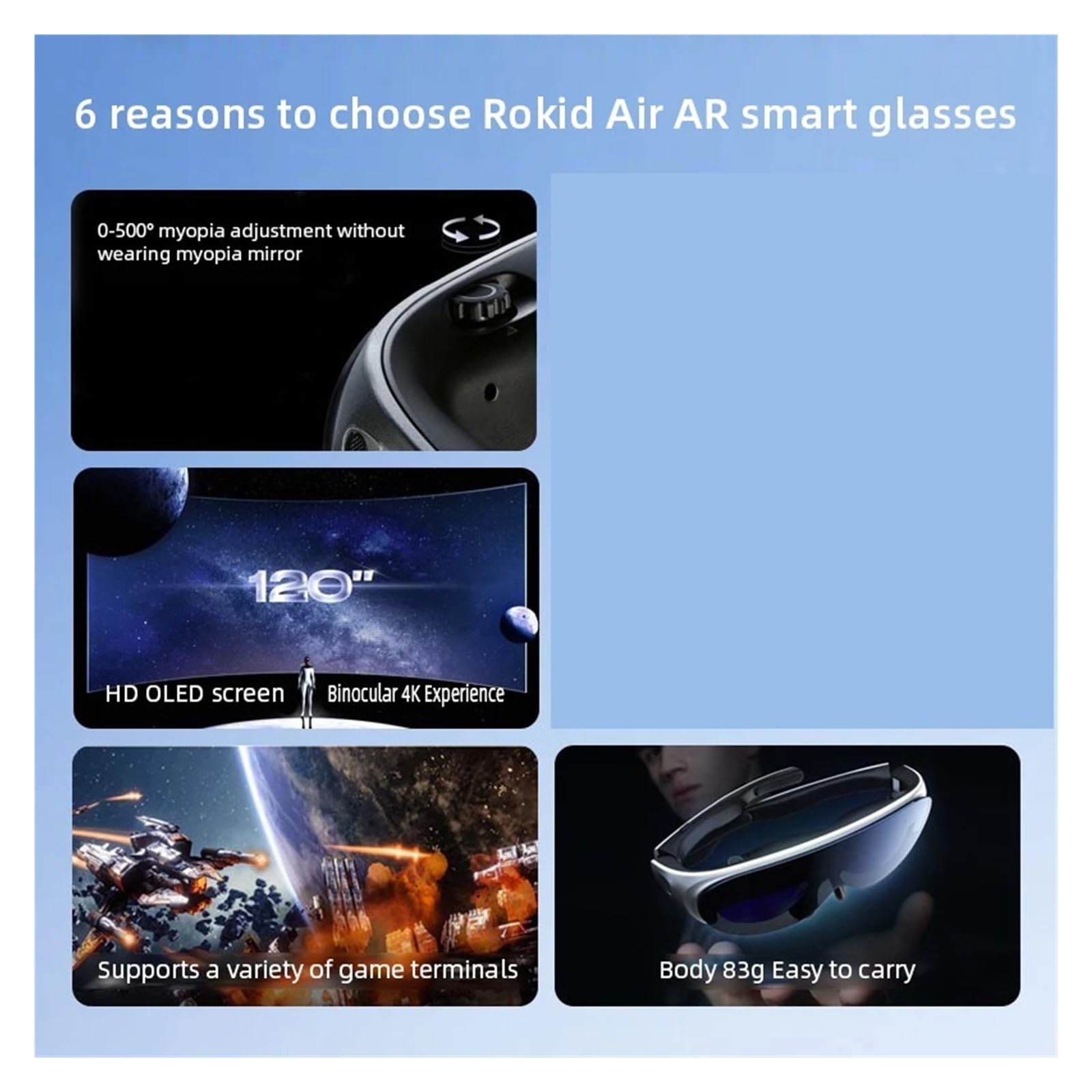 AR Glasses Adjustable Virtual Reality Vr 3D Glasses Foldable Ps4 Vr Headset AR Glasses For Sale(Black)