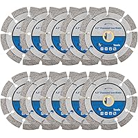 Vista 36 de Hoja de sierra de diamante segmentada de 7 pulgadas para hormigón, ladrillo, bloque y mampostería, altura de segmento de 10 mm, buje de 7/8 pulgadas