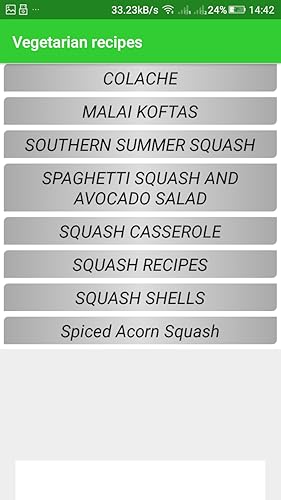 Vegetarian recipes
