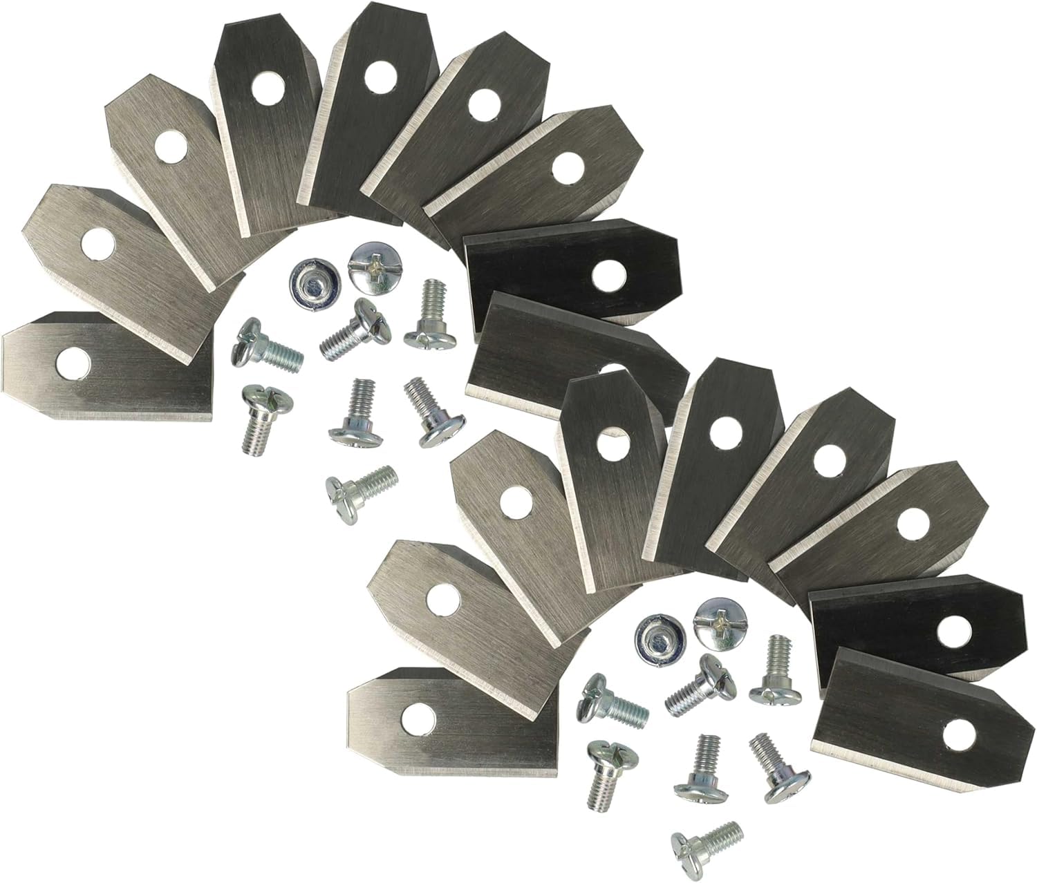 60 x zapasowe ostrza 35 x 18 x 0,8 mm do robotów koszących kompatybilne z Segway Navimow i105E i108E H500E H800E, Husqvarna Automower i Gardena Sileno, ostrza ze stali nierdzewnej, w