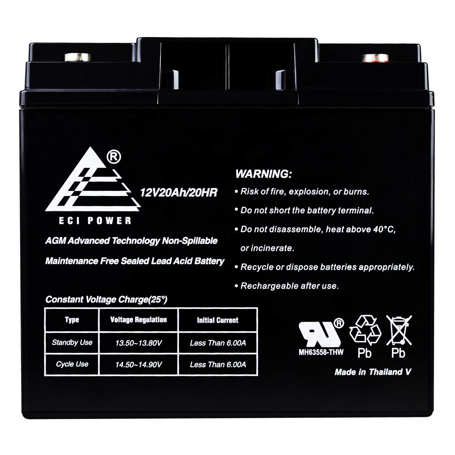 12V 20AH Sealed Lead Acid Battery ExpertPower