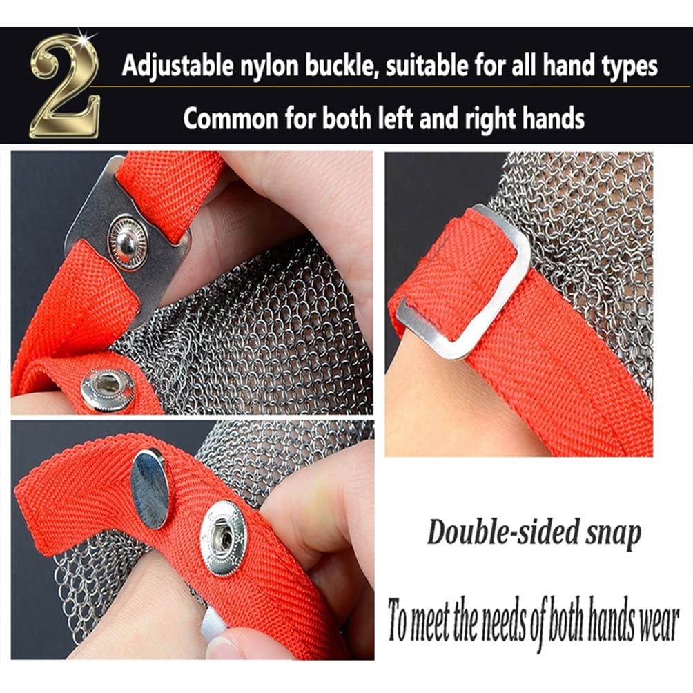Cut Resistant Gloves Rękawice Odporne Na Przecięcie Metalu, Bezpieczna Praca Rękawice Kolczugowe Ze Stali Nierdzewnej Do Cięcia Odzieży Warsztatowej Mechanika Warsztatowego (Size : L/A pack of one)