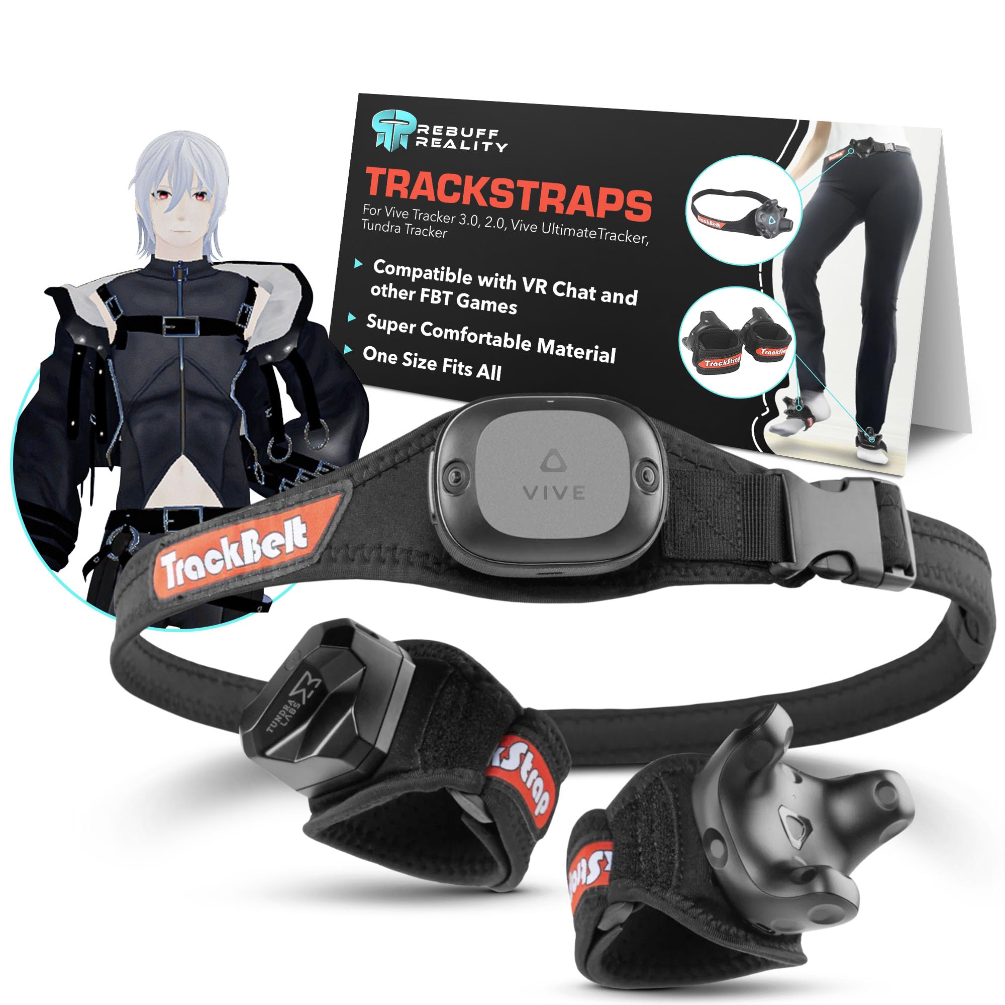 Rebuff Reality Track Belt with 2 Track Straps VR Vive