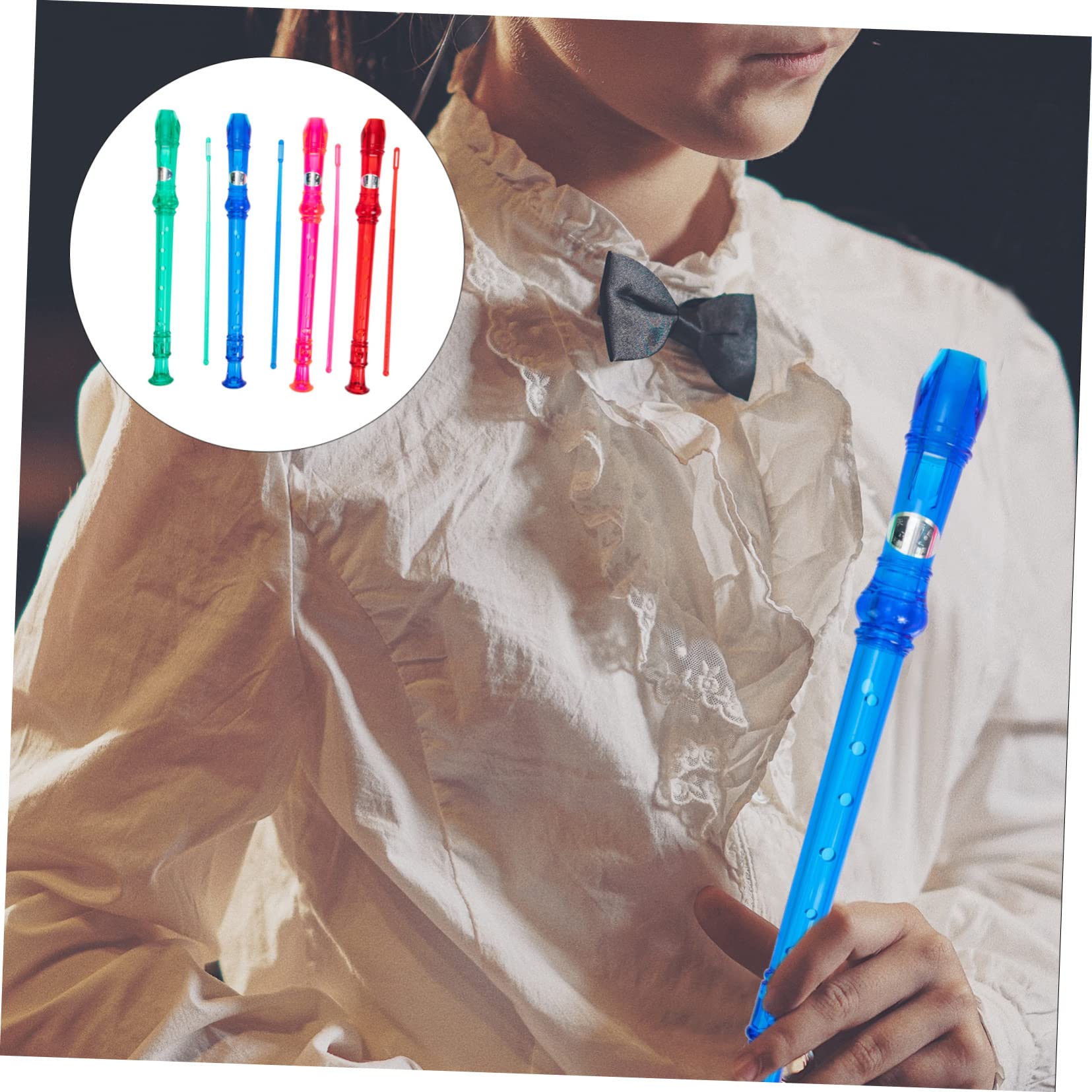 Yardwe 4Sets Clarinet Beginner Wind Instrument with Color Options Lightweight Resin Design for Classroom Student Use Gentle Sound Easy to Play