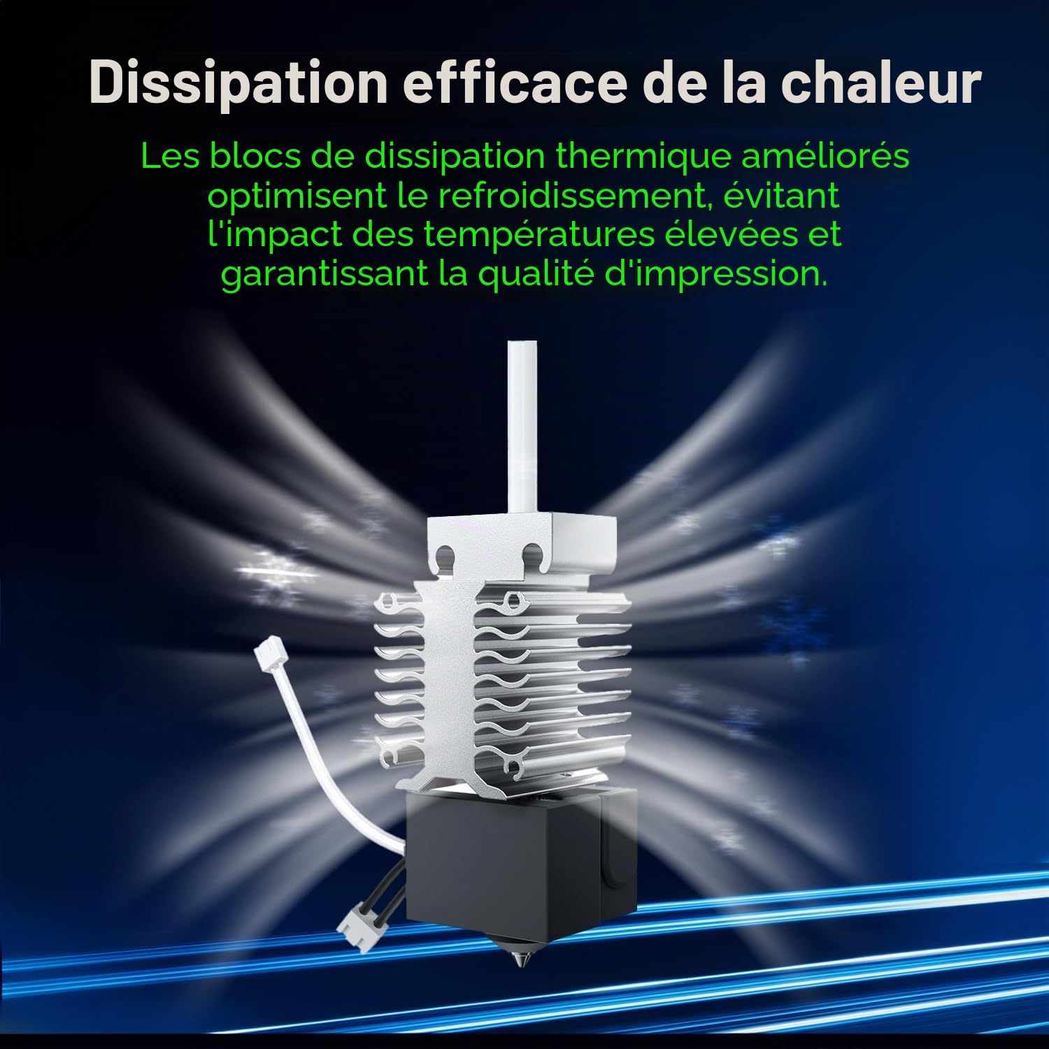 Creality Ender 3 V3 SE Hotend, Kit de bloc chauffant en céramique Ender 3 V3 SE avec buse en alliage de cuivre 0,4 mm et 0,6 mm, kit hotend de mise à niveau impression haute vitesse 250 mm/s pour