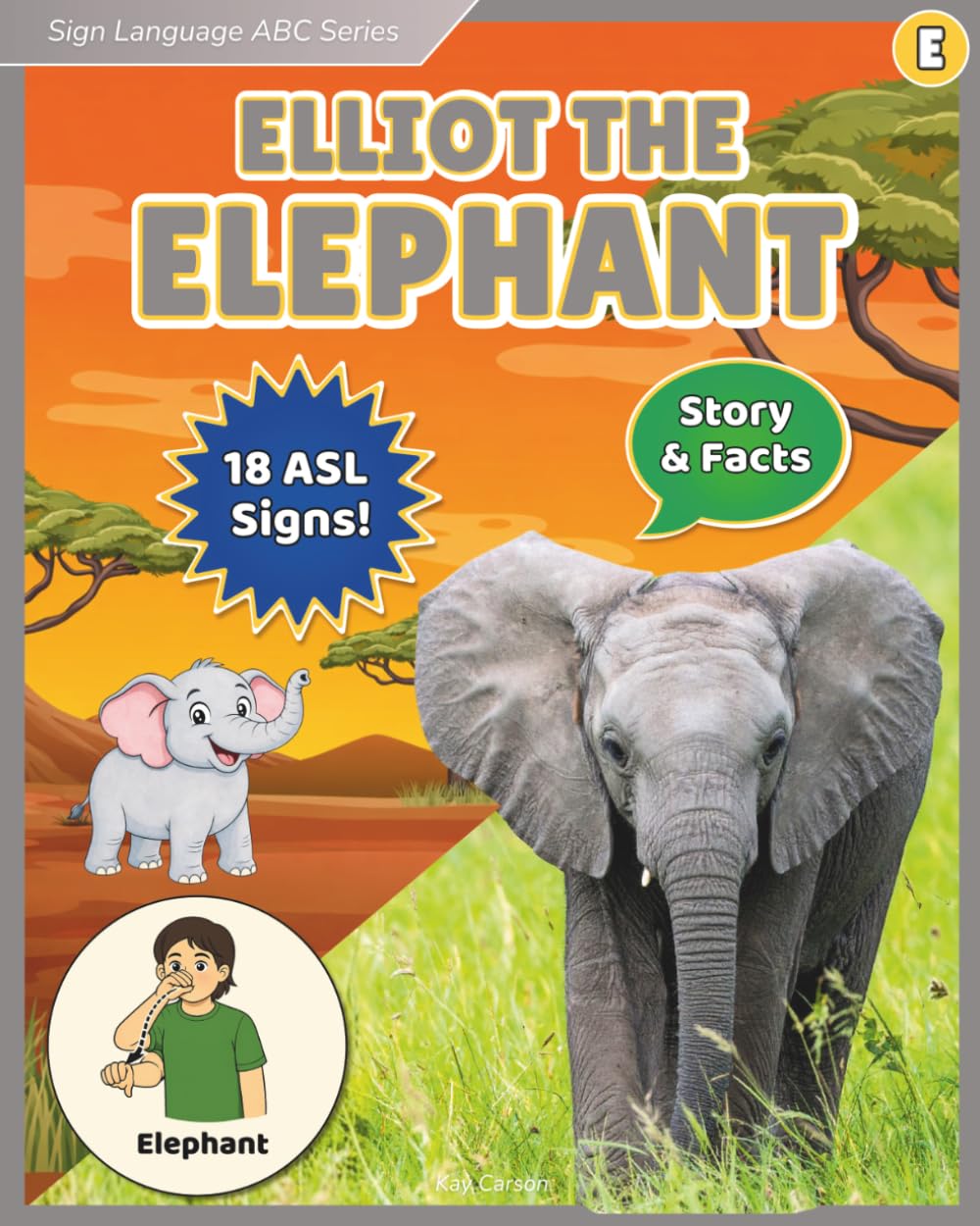 Sign Language ABC Series: Elliot the Elephant: ASL for Kids and Toddlers with Story, Facts, and AAC Communication Page