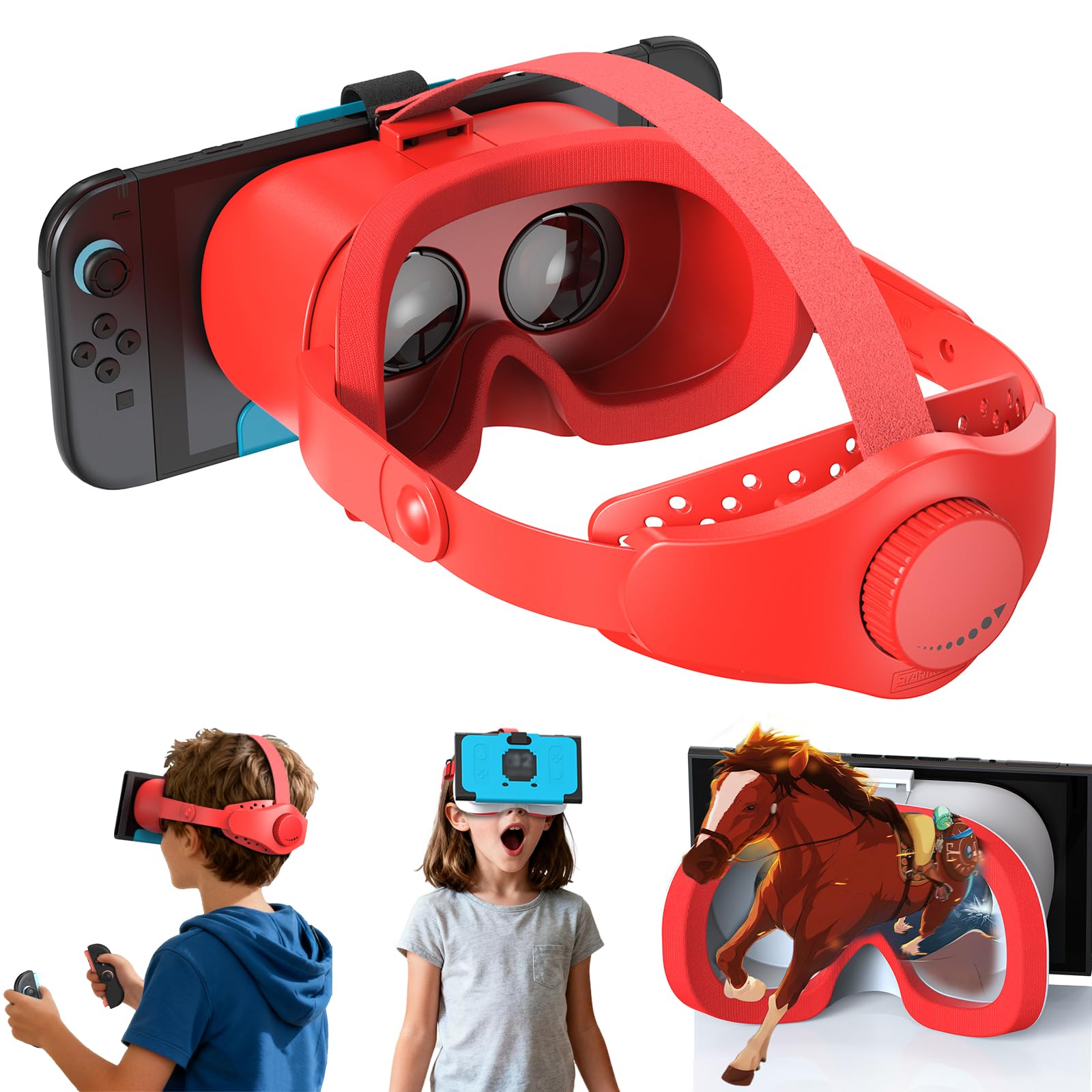 Cuffie VR aggiornate per Switch 2, arancione e blu