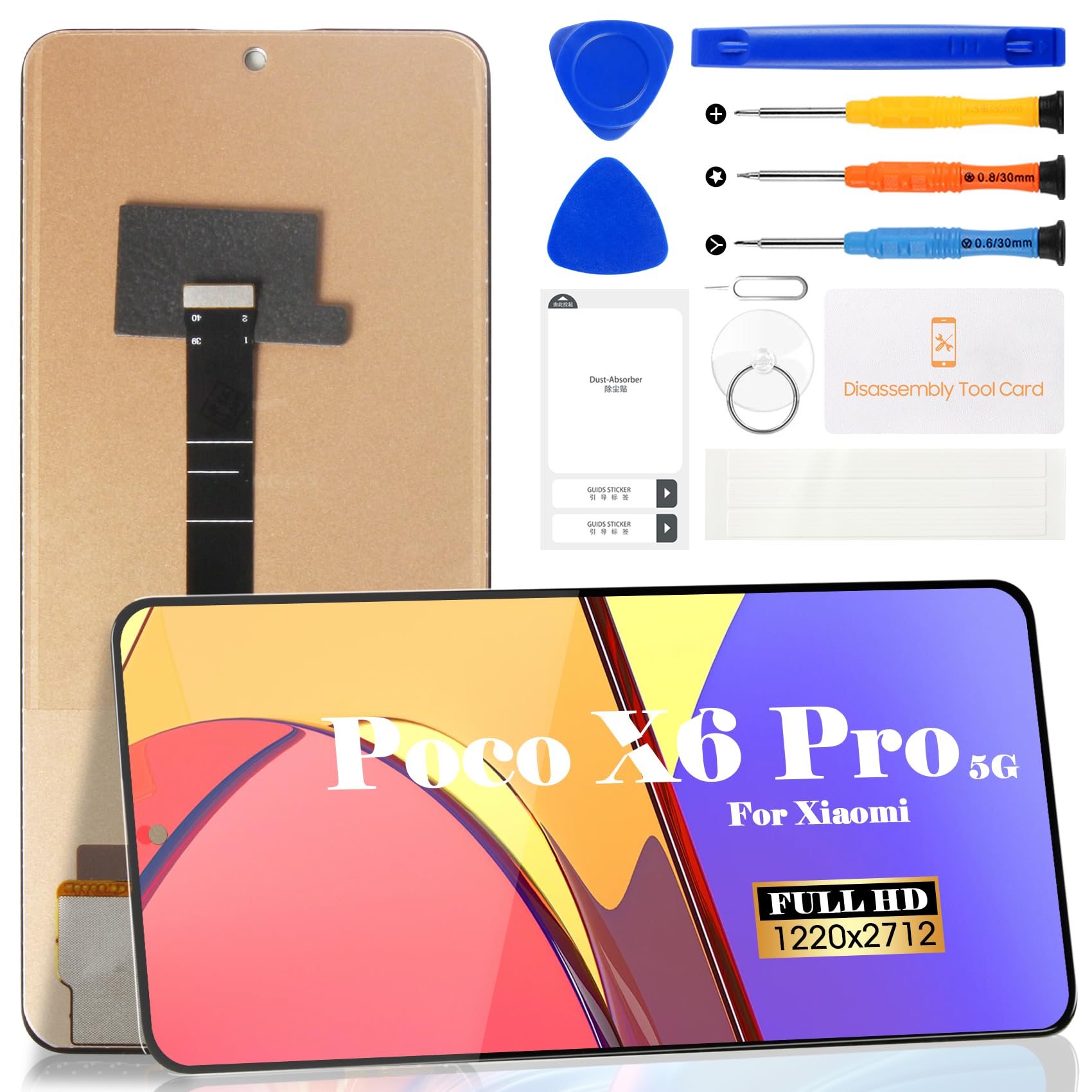 Amazon.com: for Xiaomi Poco X6 Pro 5G LCD Digitizer for Xiaomi