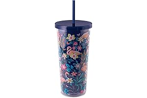 24oz Vera Bradley Travel Tumbler with Lid