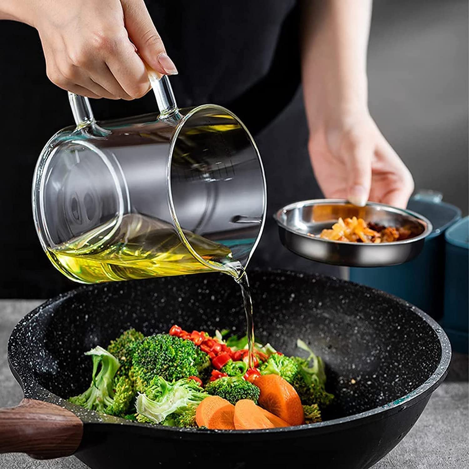 Récipient à Graisse De Bacon Avec Passoire, Récipient à Huile En Acier Inoxydable à