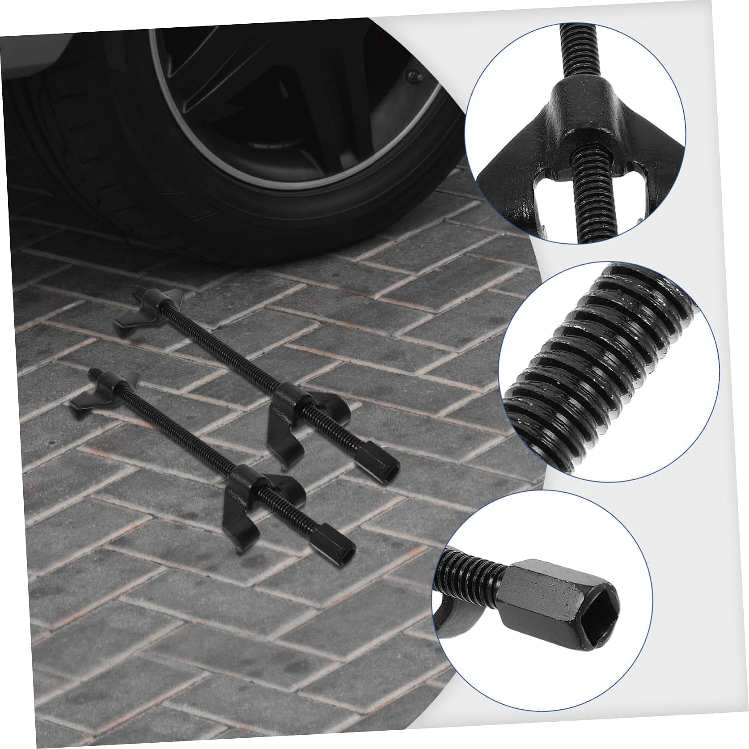 Gadpiparty Automotive Coil Spring Compressor Tool 2pcs Mini Vehicle Shock Absorber Removal Tool for Front-Wheel Drive Cars Suspension Repair