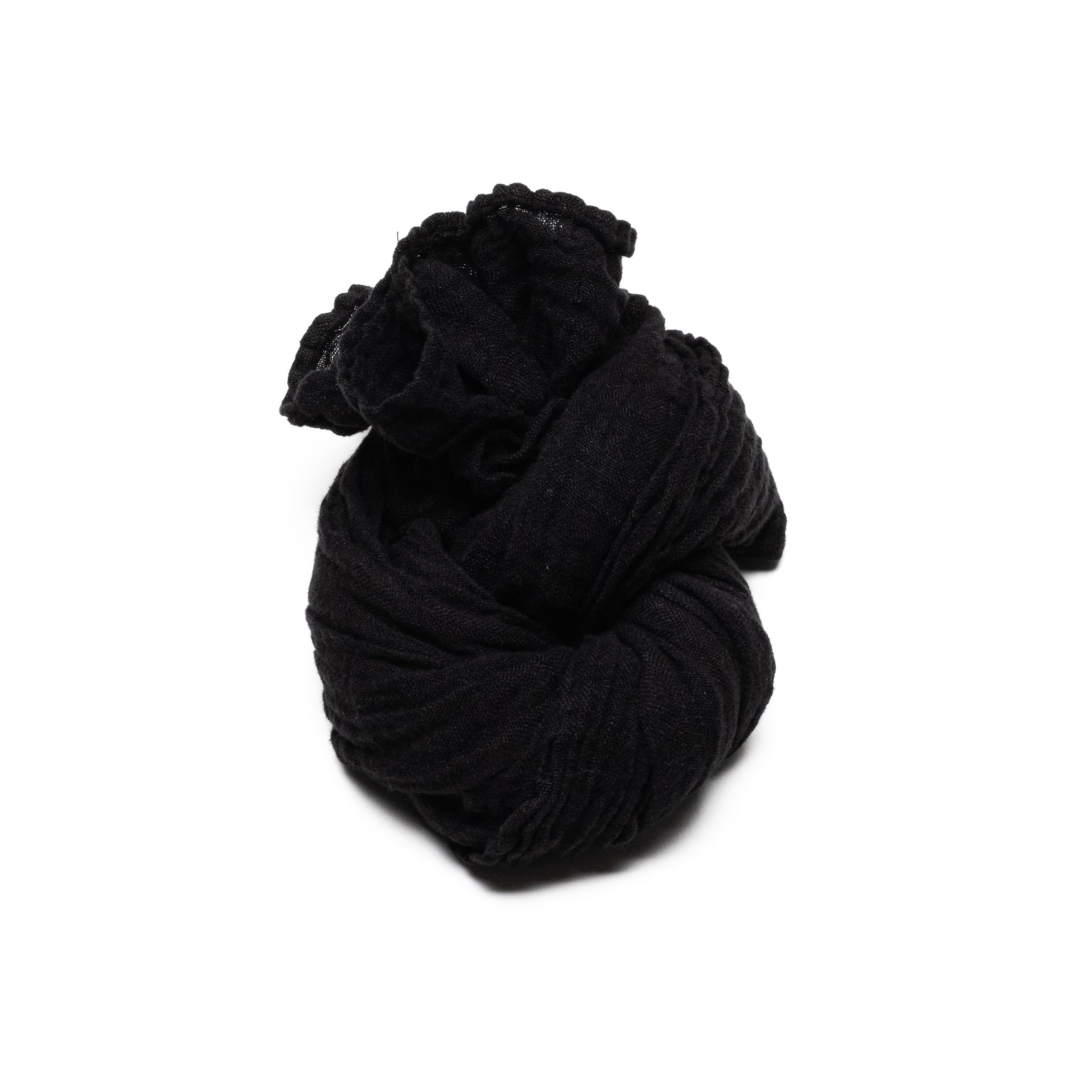 LinenMe 100% Linen Scarf for Women Men Unisex Garza 70 x 200 cm, Summer Shawl Lightweight Soft Breathable Comfortable, Black