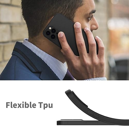 Miniatura 5 de EasyAcc Funda delgada para iPhone 12 Pro Max, 6.7 pulgadas 2020 delgada negro mate TPU Phone 12 Pro Max, carcasa protectora de cuerpo completo,