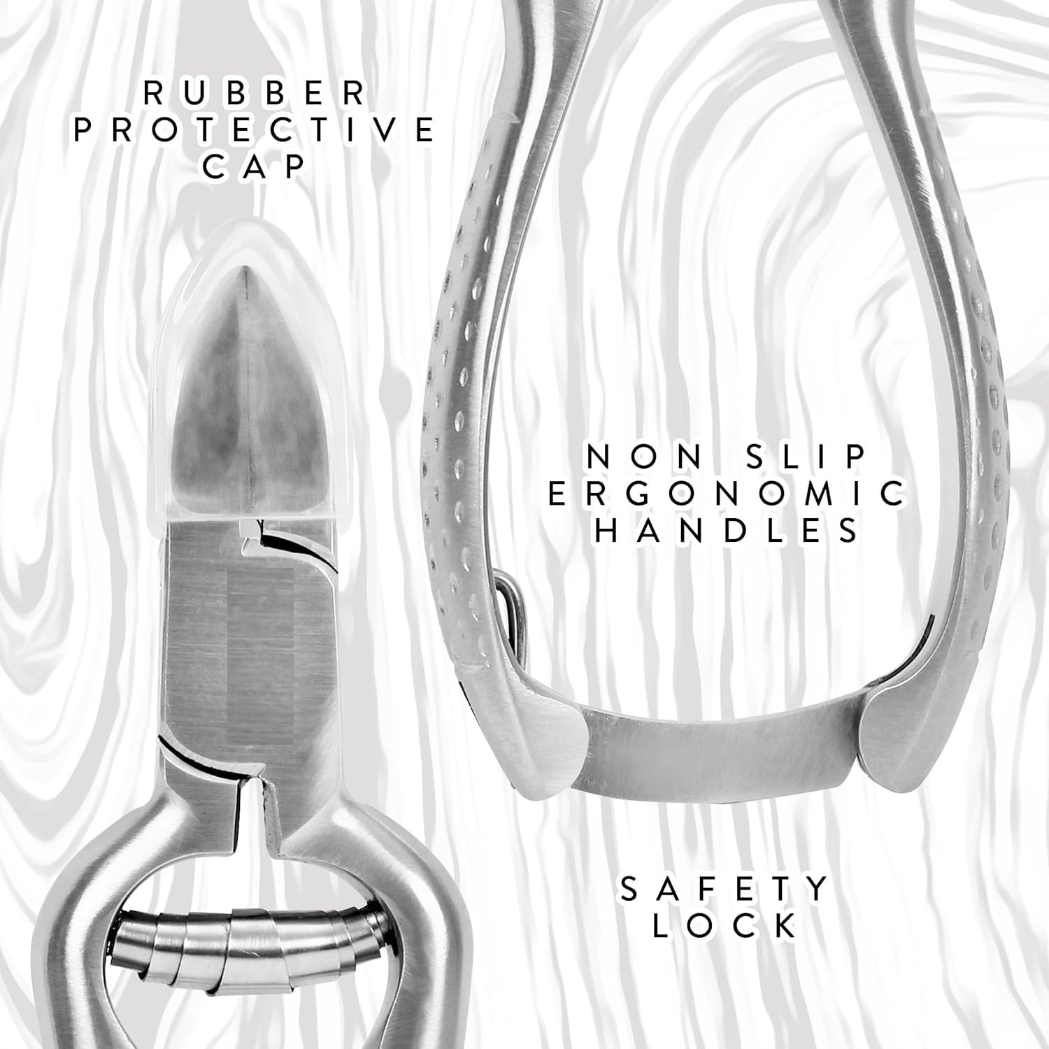 MEI DE MODA German Steel Heavy Duty Toenail Clippers - Trim Thick or Hard Toenails with Medical Grade High Carbon Stainless Steel Toenail Cutter - Professional Podiatrist Toenail Nipper (Silver) 3