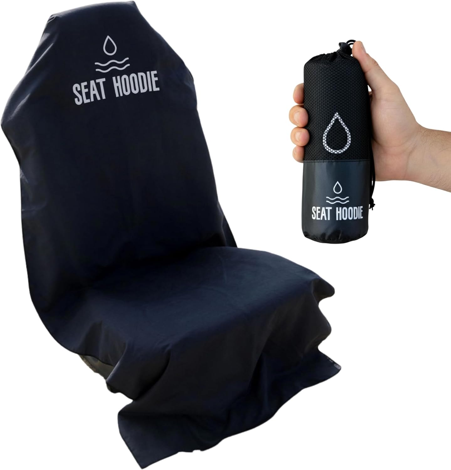 Car Seat Towel | Premium Microfiber Towel Seat Covers for Cars | Universal Fit & Machine Washable | Portable Car Seat Towel Cover After Gym, Yoga, Beach Black