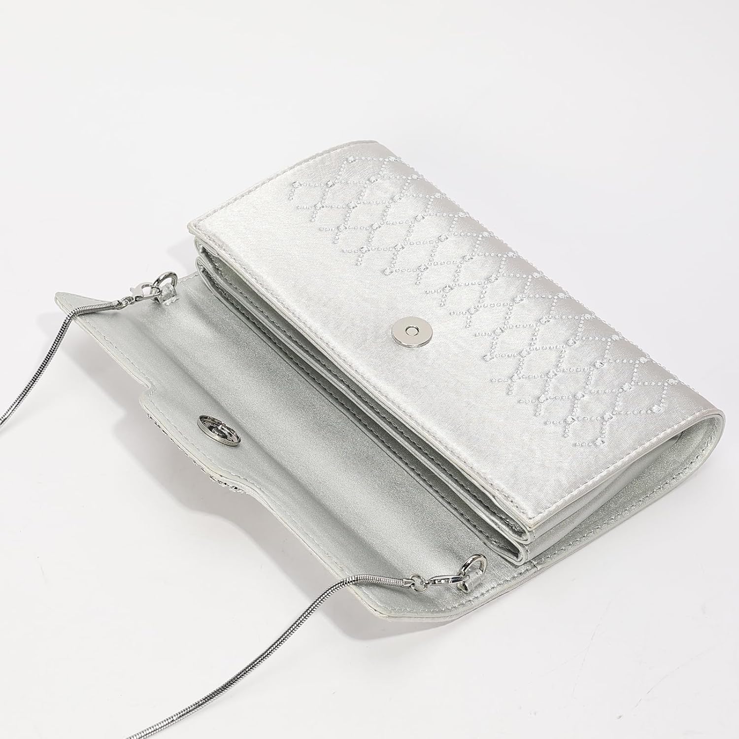 Rhinestones Evening Clutch Purses for Women Formal Dressy Handbag with Chain Strap for Weddings Cocktail Prom Party - Image 7