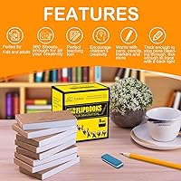 Vista 6 de PRIMBEEKS Premium Cuadernos Abatables en Blanco, Kit de 720 Hojas (1440 Páginas) Sin Sangría, Papel de Dibujo de 4.5" x 2.5" para Animación