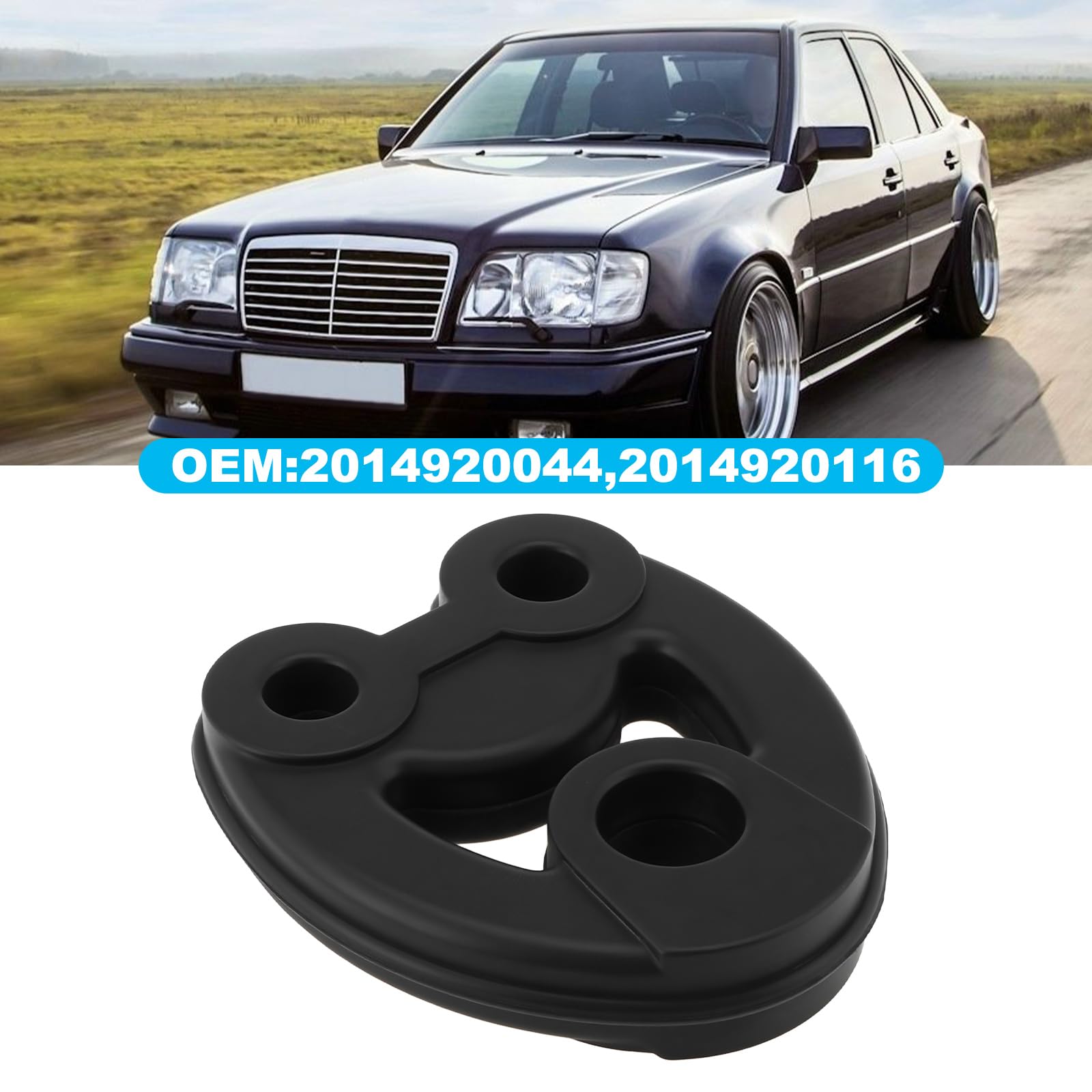 SG Store 2X Auspuff Schalldämpfer Gummi Aufhänger Halterung Kompatibel mit Mercedes W124 S124 C124 Ersatz 2014920044 2014920116