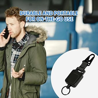 2-Pack Retractable CB Microphone Mounts Adjustable Mic Tether with Hook Stand and Mounting Kit
