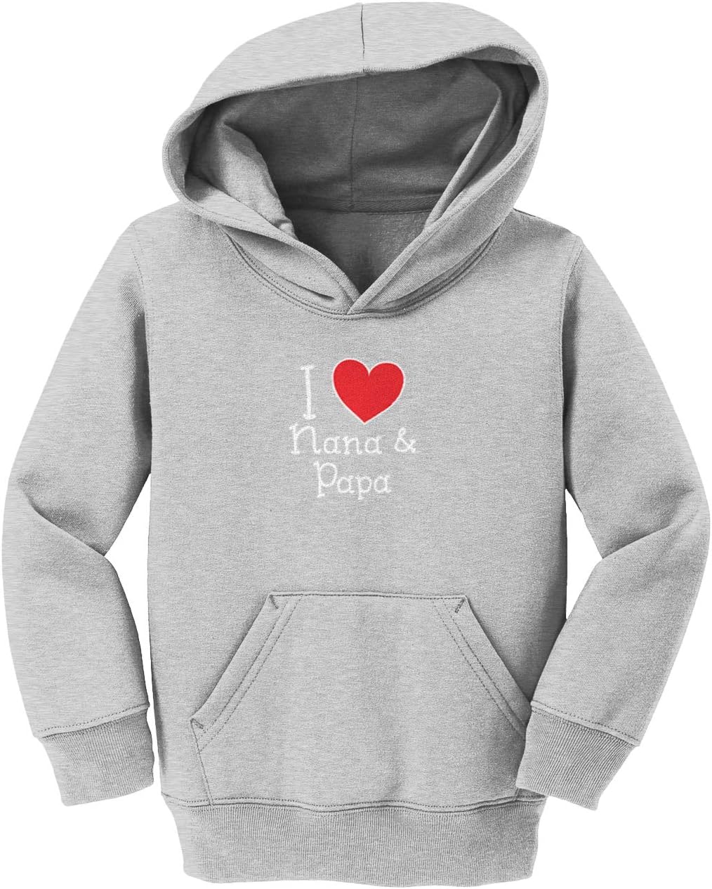 I Love My Nana & Papa - Heart Cute Toddler/Youth Fleece Hoodie